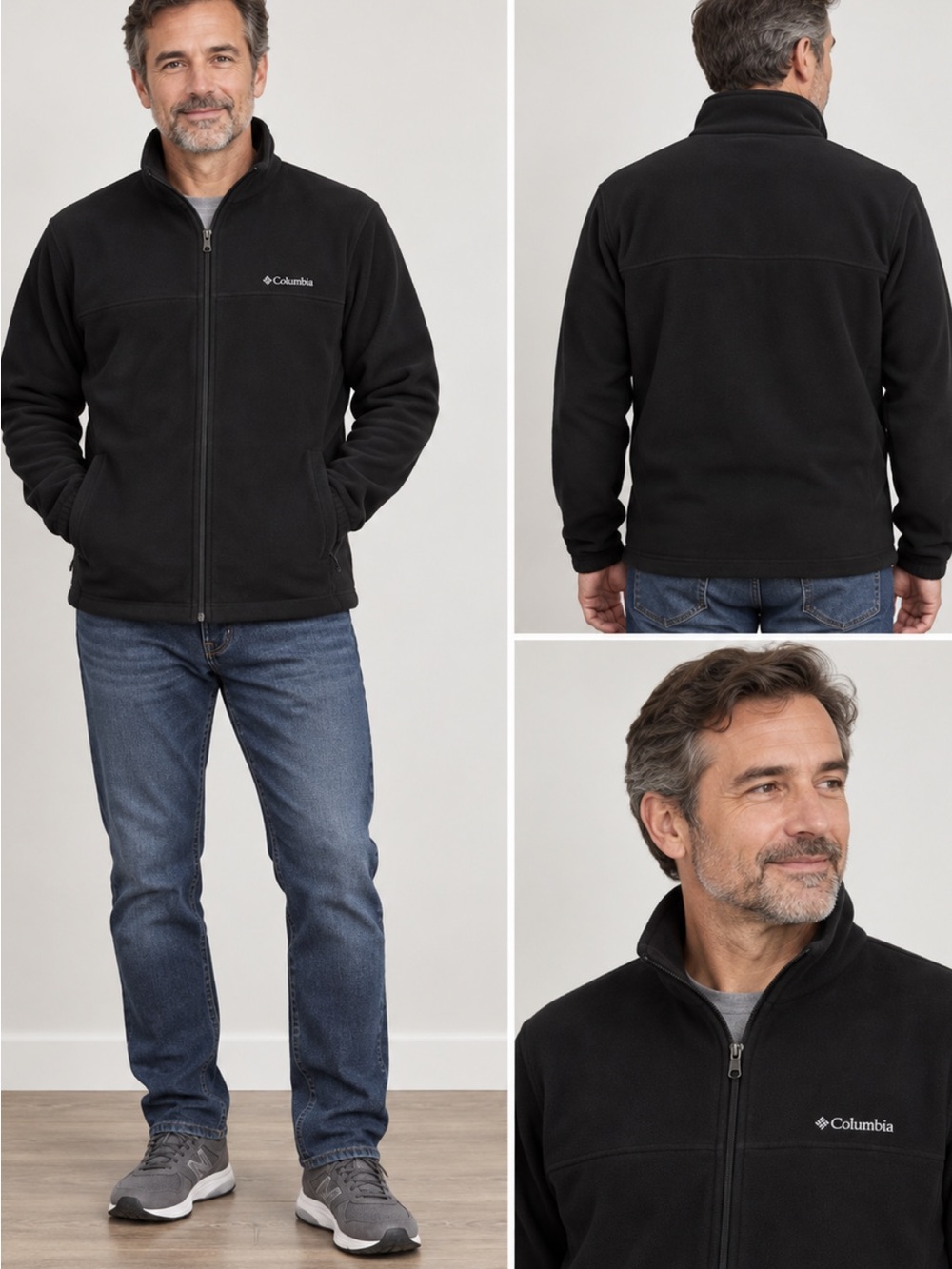 Columbia Black Men's Full-Zip Fleece Jacket